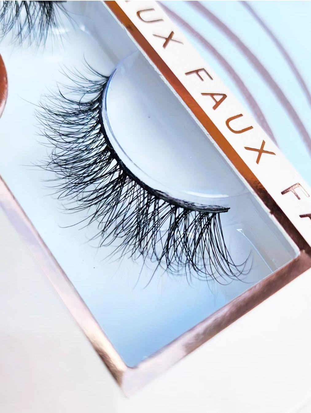 Faux mink lashes, reusable and popular with bridal makeup artists.